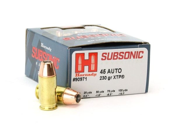 Hornady Subsonic .45ACP 230gr XTP 20rd