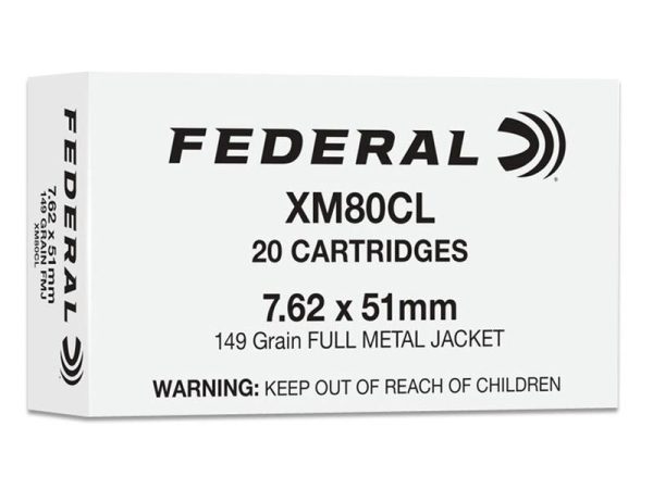 Federal XM80CL 7.62x51mm NATO 149gr FMJ 20rd