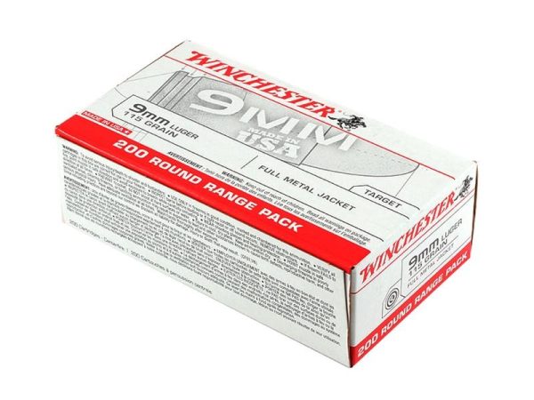 Winchester USA 9mm 115gr FMJ 200rd Value Pack
