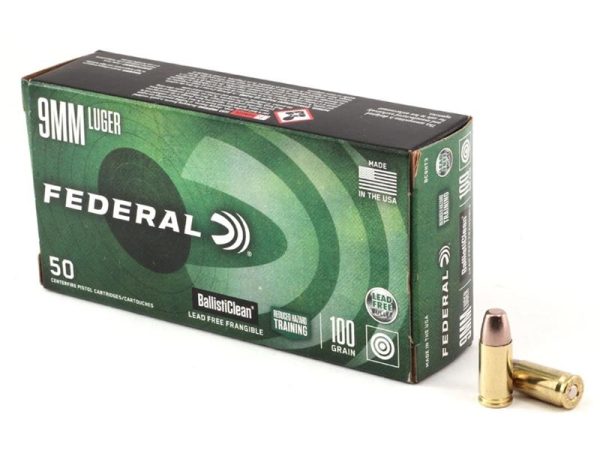 Federal Premium Ballisticlean 9mm 100gr Lead Free Frangible 50rd