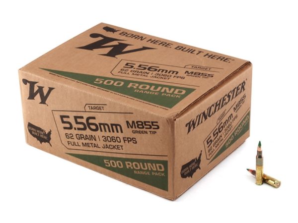 Winchester USA Green Tip 5.56x45mm 62gr FMJ 500rd