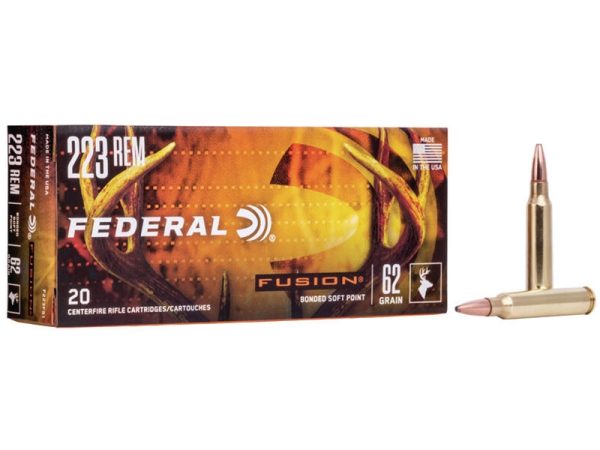 Federal Fusion .223 Rem 62gr Spitzer BT 20rd
