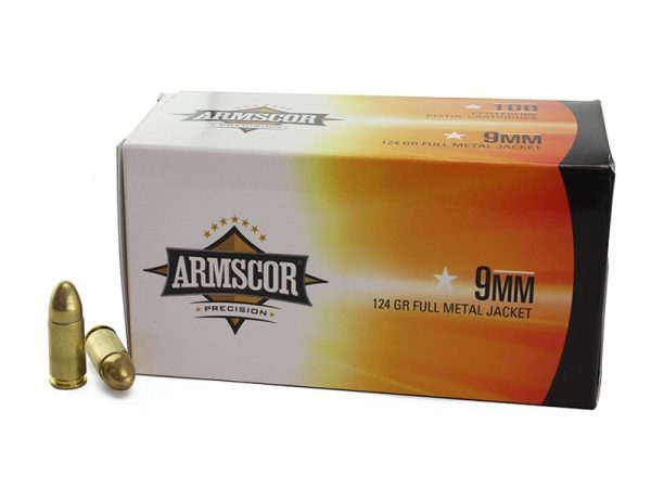 Armscor 9mm 124gr FMJ 100rd