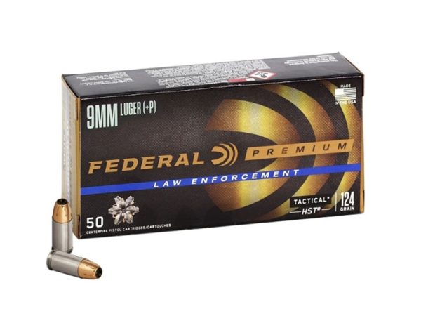 Federal Premium HST 9mm +P 124gr JHP 50rd