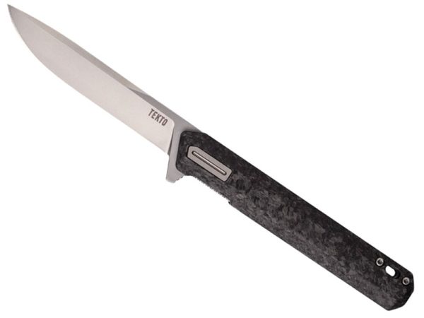 Tekto F2 Bravo 3.1" Folding Knife, Forged Carbon/Silver Accents