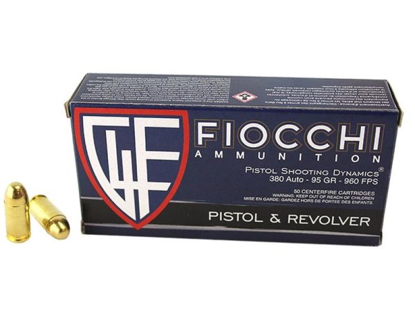 FIOCCHI Shooting Dynamics 380ACP 95gr FMJ 50rd