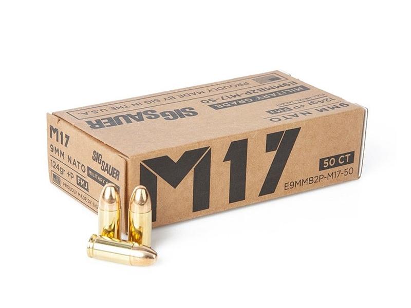 Sig Sauer Elite Ball M17 9mm +P 124gr FMJ 50rd
