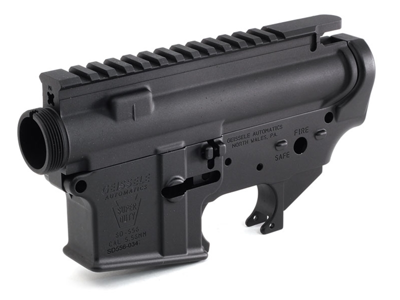 Geissele Super Duty 5.56 Stripped Upper/Lower Receiver Set, Black