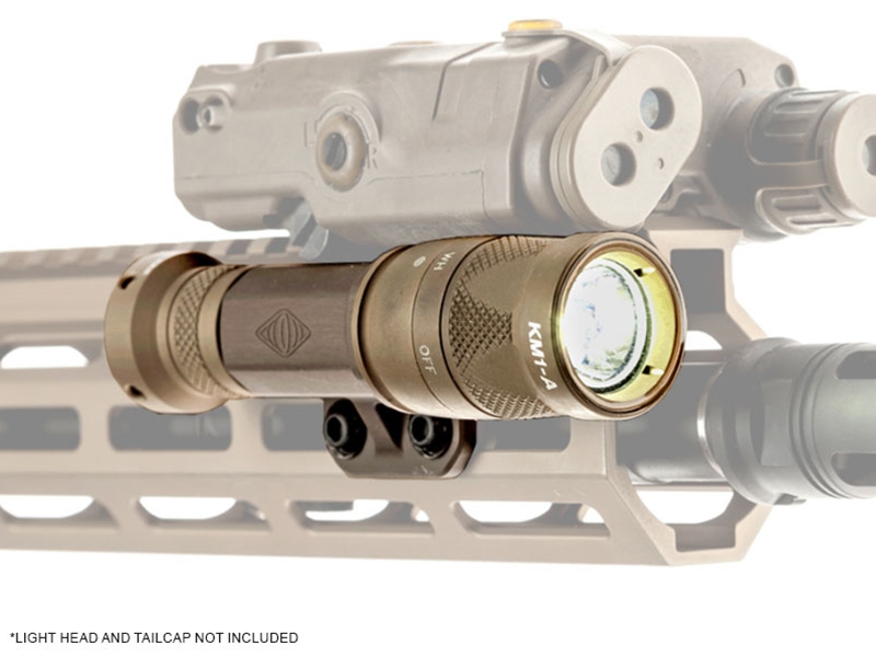 Reptilia Torch 3V/CR123 M-LOK Right Side Light Body, Tobacco Anodized