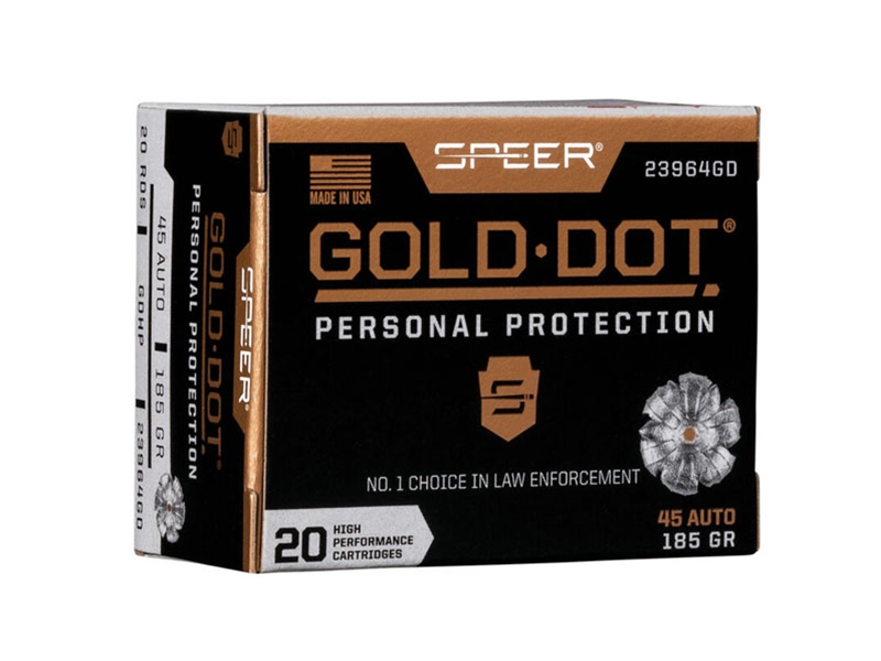Speer Gold Dot .45ACP 185gr JHP 20rd