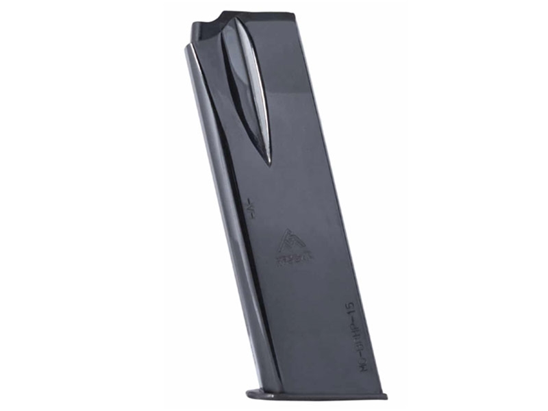 Mec-Gar Springfield SA-35/Browning Hi-Power 9mm 15rd Magazine, Blued
