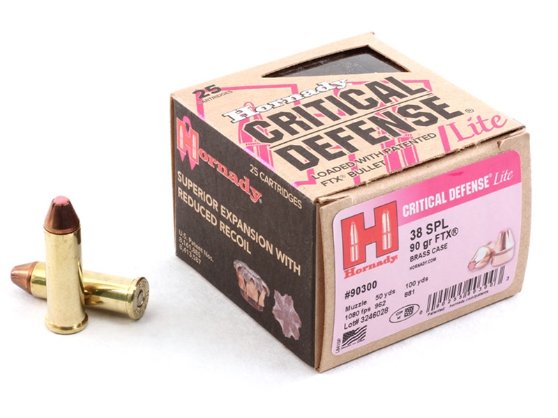 Hornady Critical Defense Lite .38Spl 90gr FTX 25rd