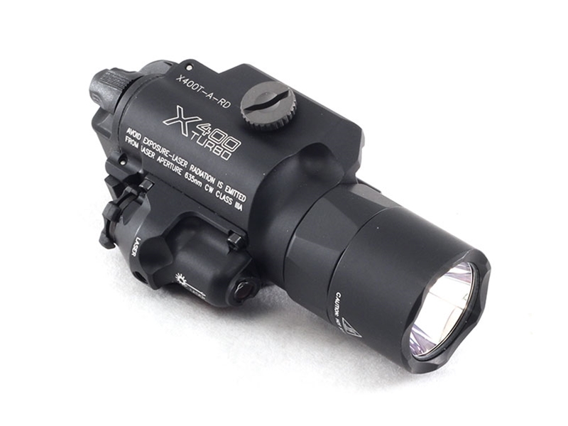 SureFire X400T-A Turbo RailLock Weaponlight/Red Laser, Black