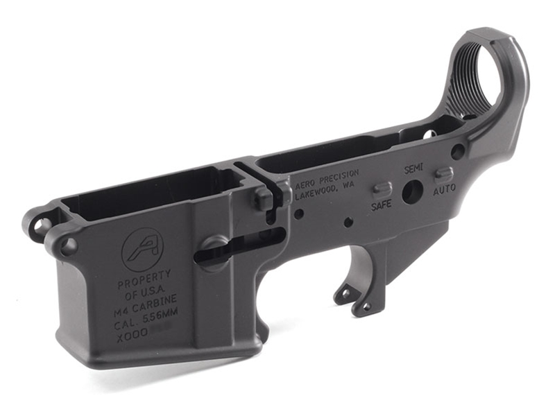 Aero Precision M4A1 Clone Stripped Lower Receiver, Black Anodized