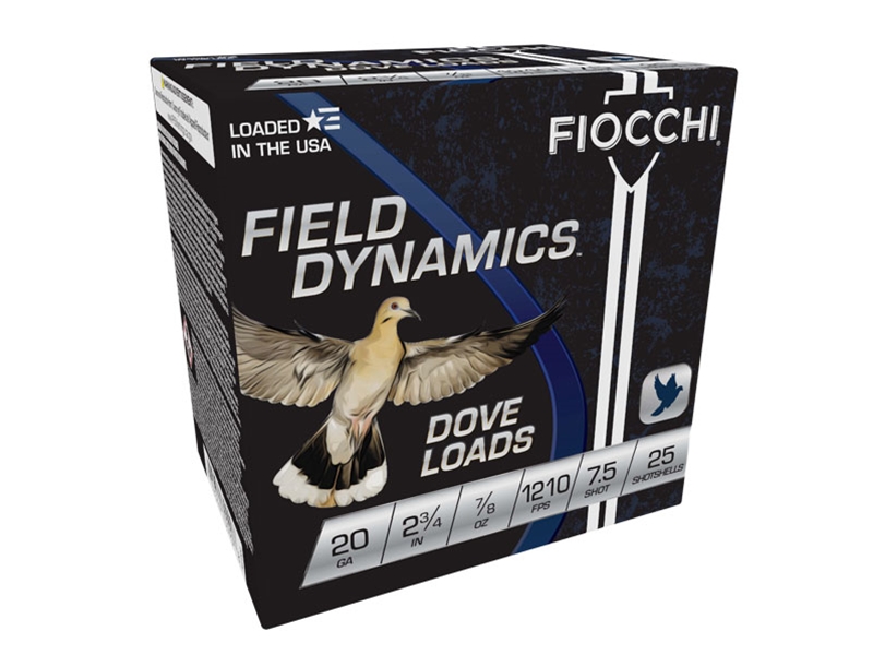 Fiocchi Field Dynamics 20GA 2.75' 7/8 oz 7.5 Shot 25rd