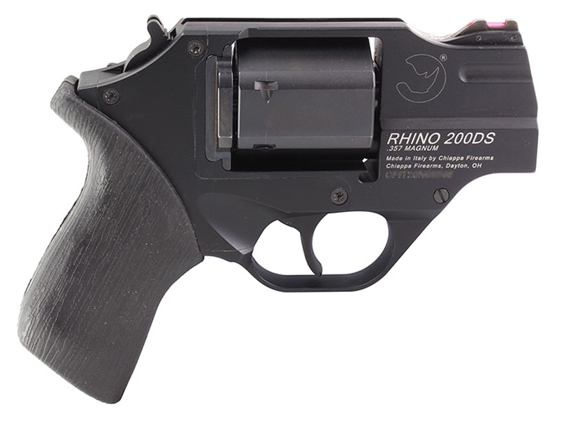 Chiappa Rhino 200DS .357Mag 2' 6rd Revolver, Black w/ Leather Holster