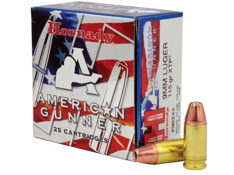 Hornady American Gunner 9mm 115gr XTP 25rd