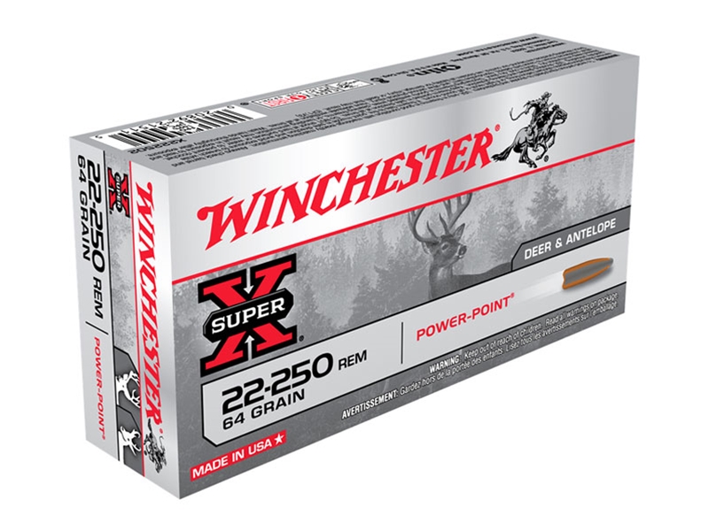 Winchester Super-X 22-250 Rem 64gr Power Point 20d