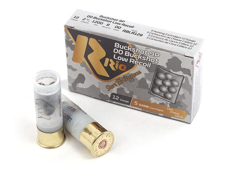 Rio Ammo 12GA Buckshot 2 3/4' 00 Shot Low Recoil 5rds