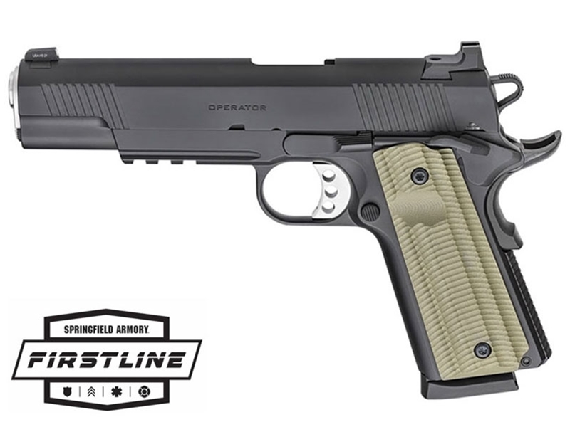 Springfield 1911 Operator .45ACP 5' Pistol, Black - Firstline Program