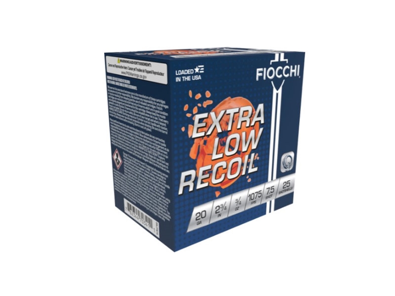 Fiocchi Exacta Low Recoil Trainer 20GA 2.75' 3/4 oz 7.5 Shot 25rd