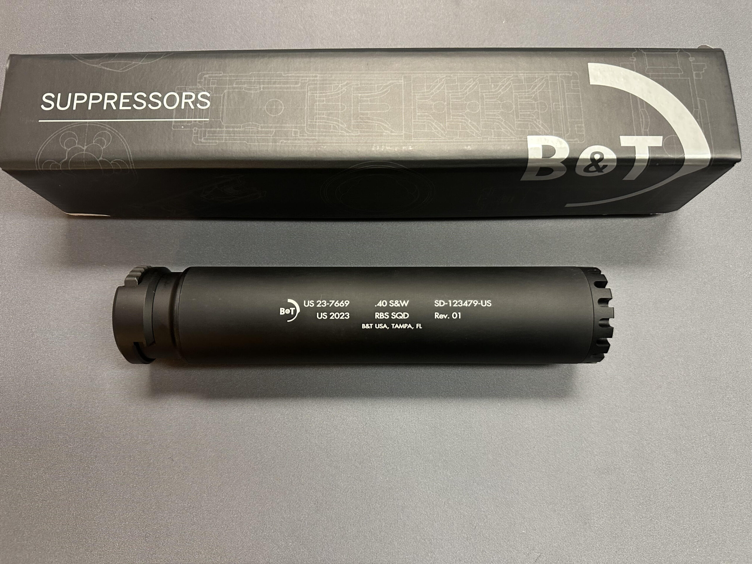 B&T SQD 40 / 10MM RBS Suppressor SD-123479-US