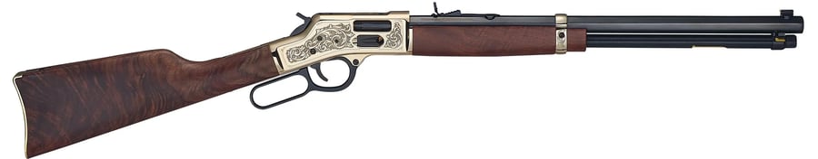 HENRY BIG BOY BRASS SIDE GATE (ENGRAVED MODEL)