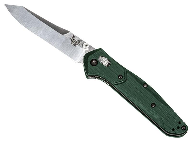 Benchmade Osborne 3.4' AXIS Folding Knife, Green Aluminum