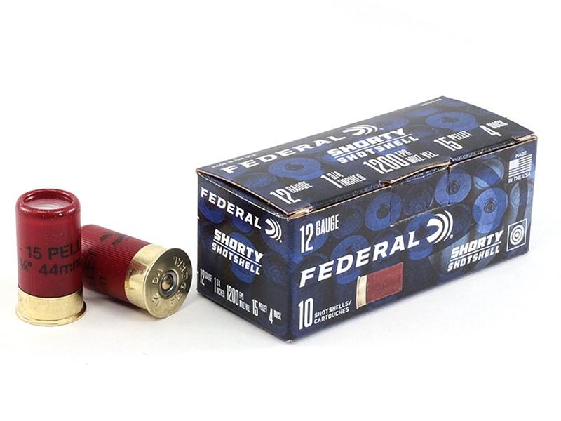 Federal Shorty Shot Shells 12GA 1 3/4' #4 Buck 10rd