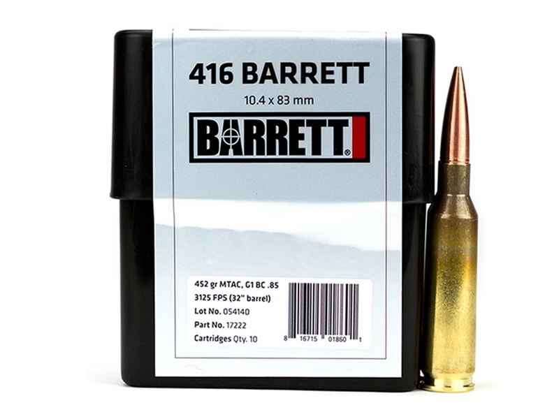 Barrett .416 Barrett 452gr MTAC BTHP 10rd 17222