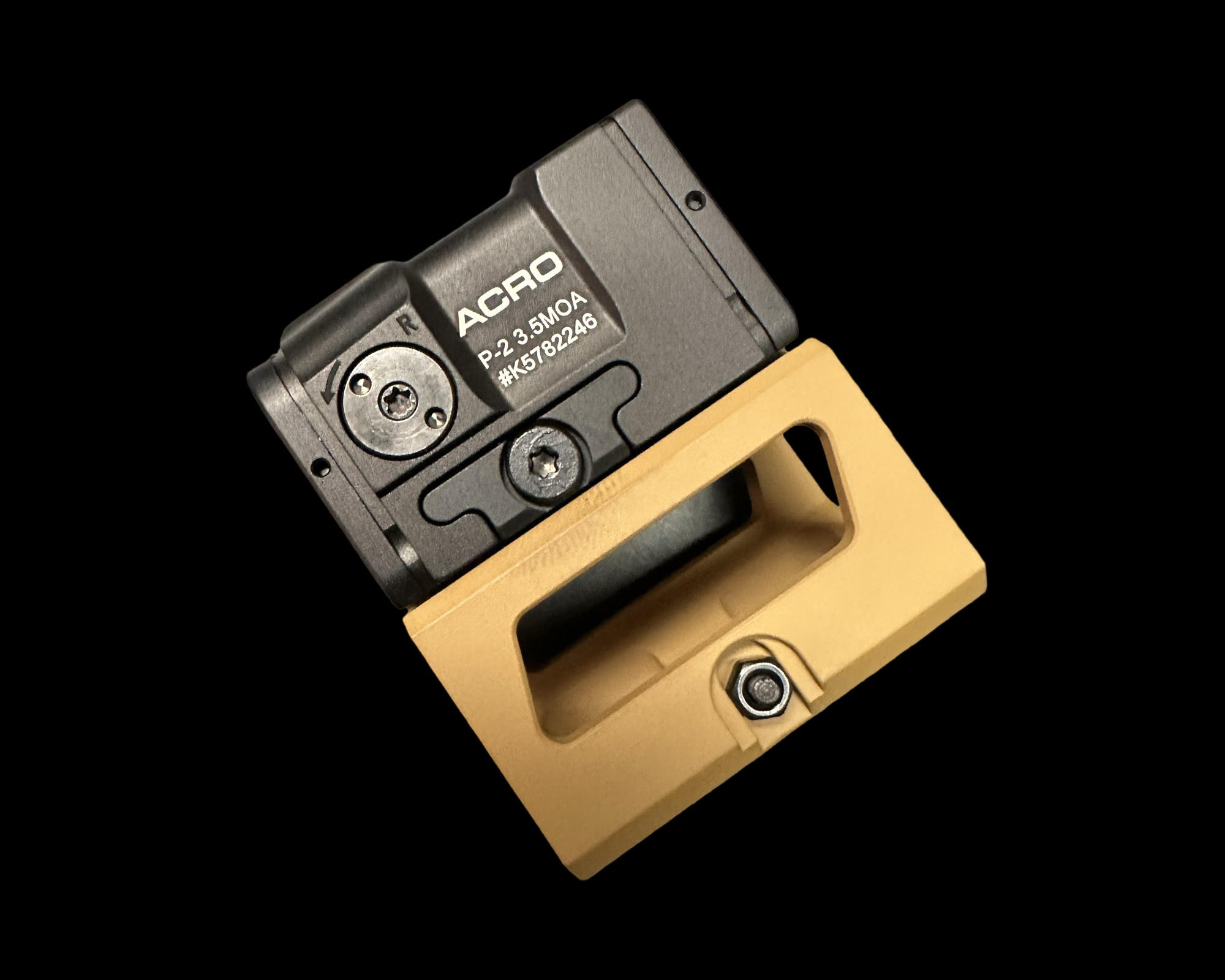 B&T Aimpoint ACRO P-2 3.5 MOA + B&T 39MM P2 QD Mount in RAL8000 AP-200777-RAL-M
