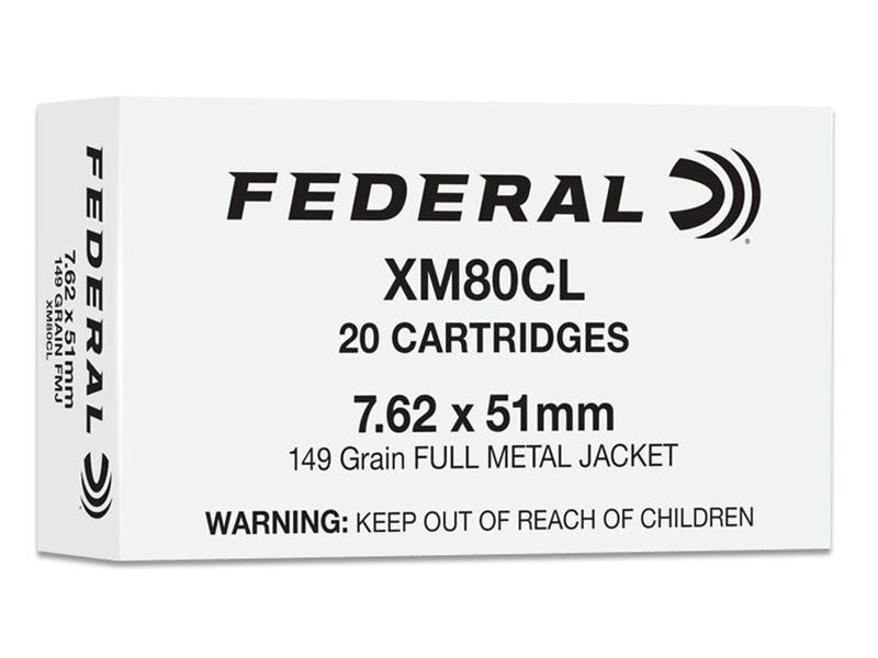 Federal XM80CL 7.62x51mm NATO 149gr FMJ 20rd