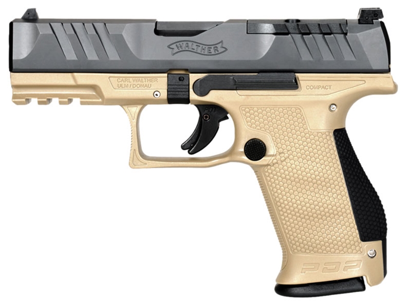 Walther PDP 9mm Compact 4' Pistol, Black/Tan