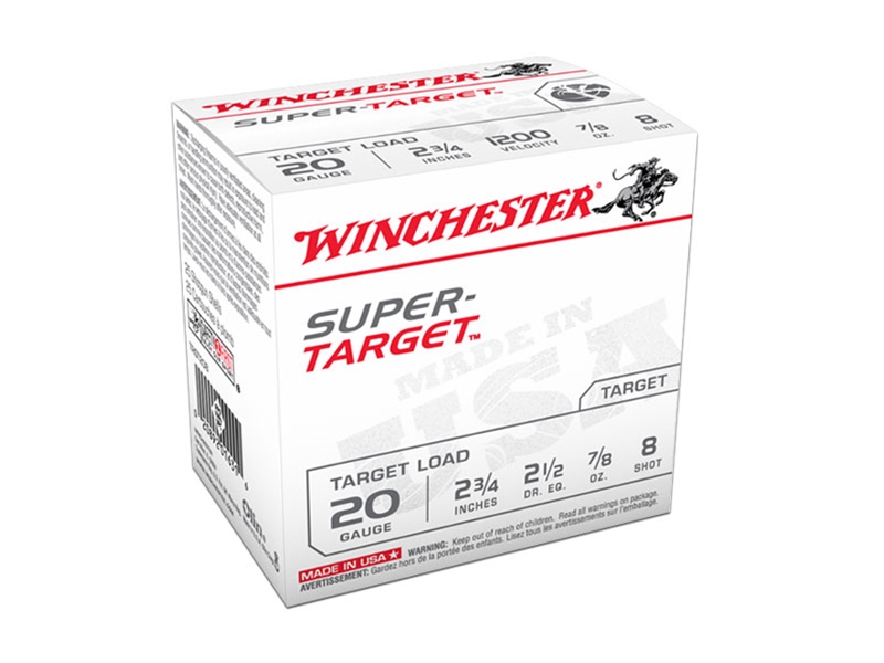 Winchester Super Target Heavy 20GA 2.75' 7/8oz 8 Shot 25rd