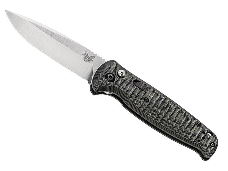 Benchmade CLA Compact Lite Auto 3.4' Folding Knife, Green & Black G10
