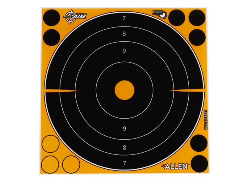 Allen EZ Aim 8in Adhesive Splash Bullseye Target, 6 Pack