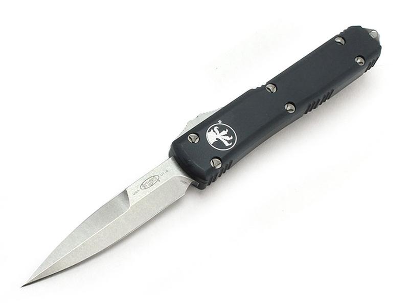 Microtech Knives Ultratech Bayonet Black 3.4' Stonewash Blade