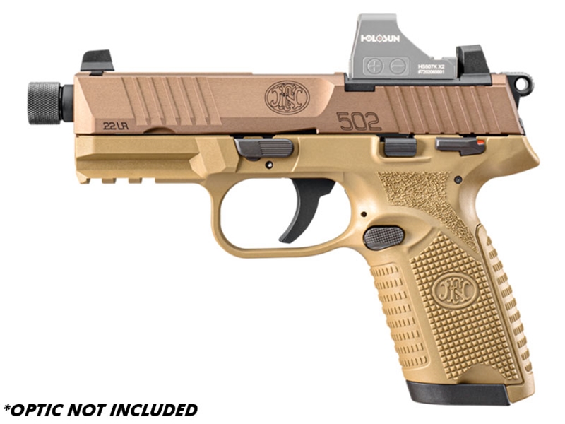 FN 502 Tactical .22LR 15+1 Pistol, FDE TB