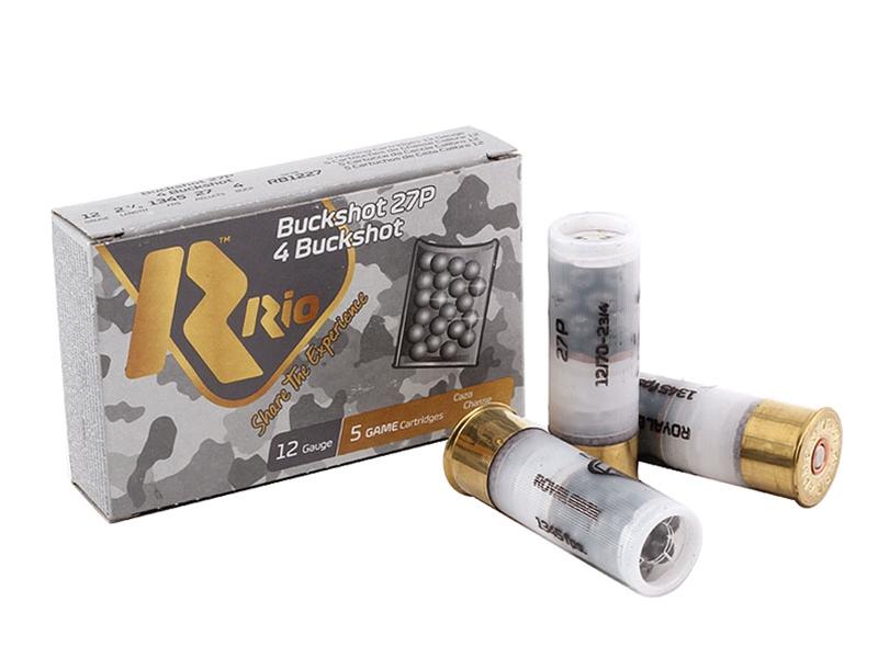 Rio Ammo 12GA Royal Buckshot 27P 2 3/4' #4 5rds