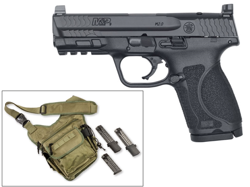 S&W M&P9 2.0 Compact OR 9mm 4' 15rd Pistol w/ Bug Out Bag Bundle