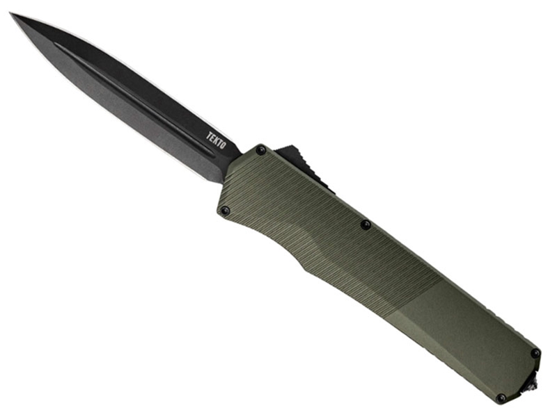 Tekto A5 Spry Dagger 3.5' OTF Knife, OD Green Aluminum