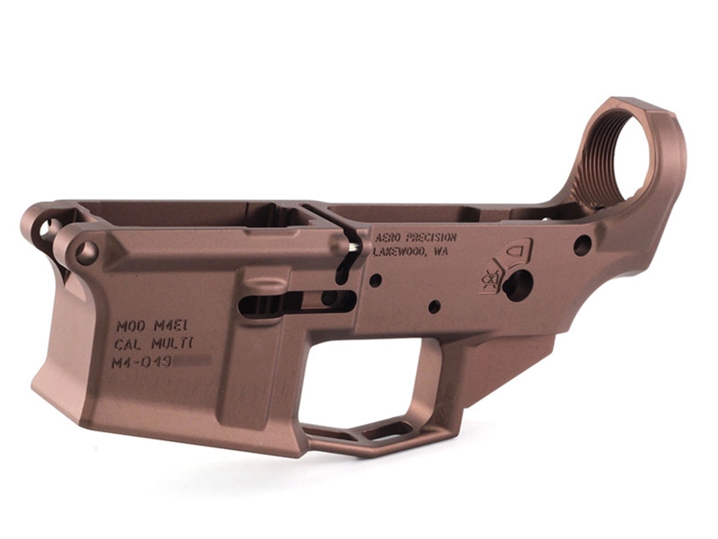 Aero Precision M4E1 Stripped Lower Receiver, Kodiak Brown Anodized