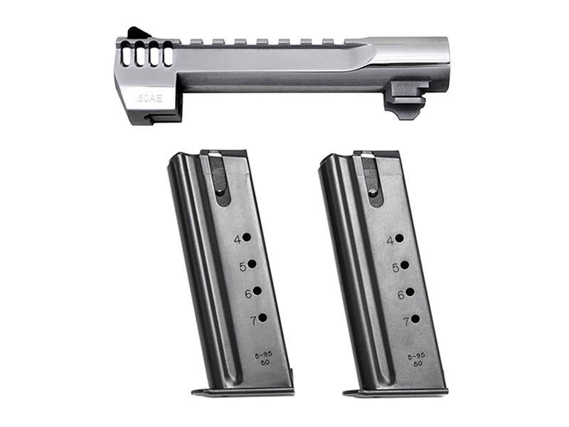 Desert Eagle 50AE 6' Barrel w/ 2 Magazines - Polished Chrome Integrated Muzzle Brake