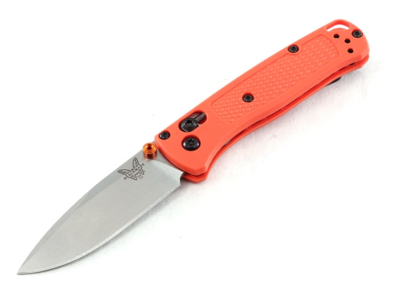 Benchmade Mini Bugout 2.82' AXIS Folding Knife, Orange Grivory
