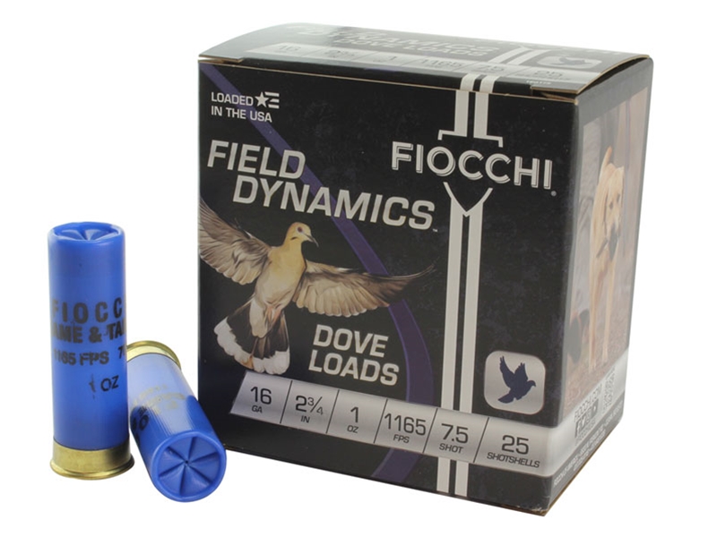 Fiocchi Dove & Quail 16GA 2 3/4' 1oz #7.5 25rd