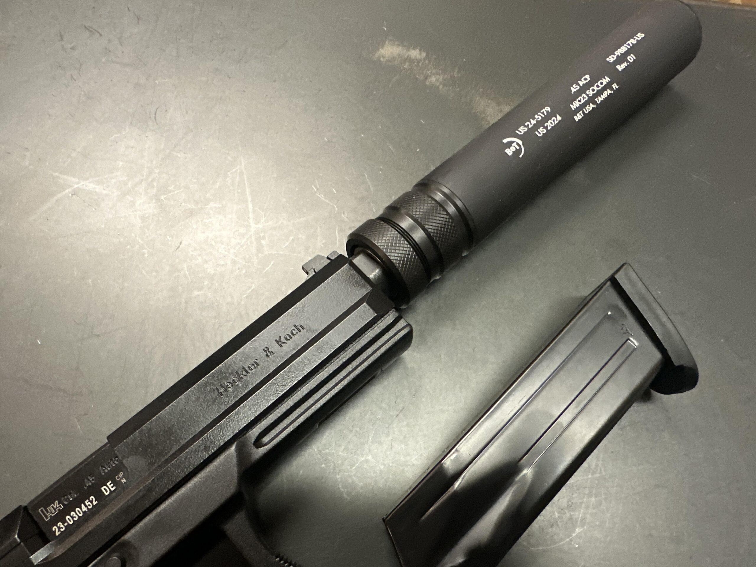 HECKLER & KOCH MK23 SOCOM .45 Pistol with B&T MK23 Suppressor | Combo SD-988178-US – HK MK23 Impuls IIA