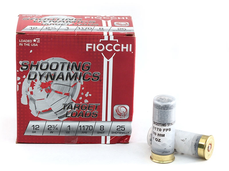 Fiocchi Shooting Dynamics Target Load 12 Gauge 2.75' 1 oz 8 Shot 25rd 1170 FPS