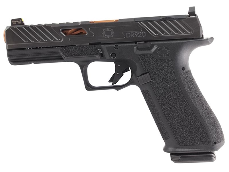 Shadow Systems DR920 Elite 9mm Pistol Black, Bronze TI Barrel, Optic Ready