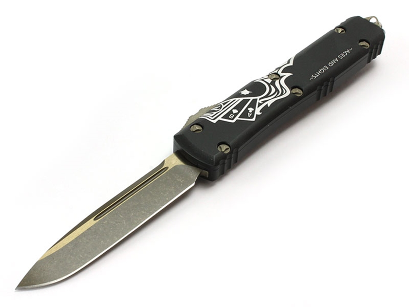 Microtech Knives Ultratech Apocalyptic 3.46' S/E Bronze, Deadman's Hand