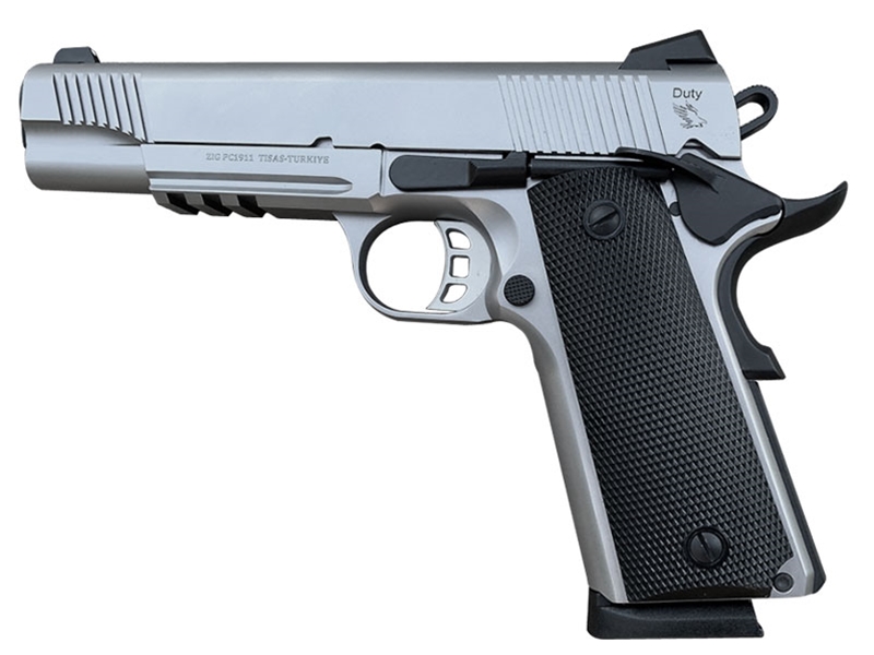 SDS/Tisas 1911DSS45R Railed Duty Stainless 5' .45ACP Pistol